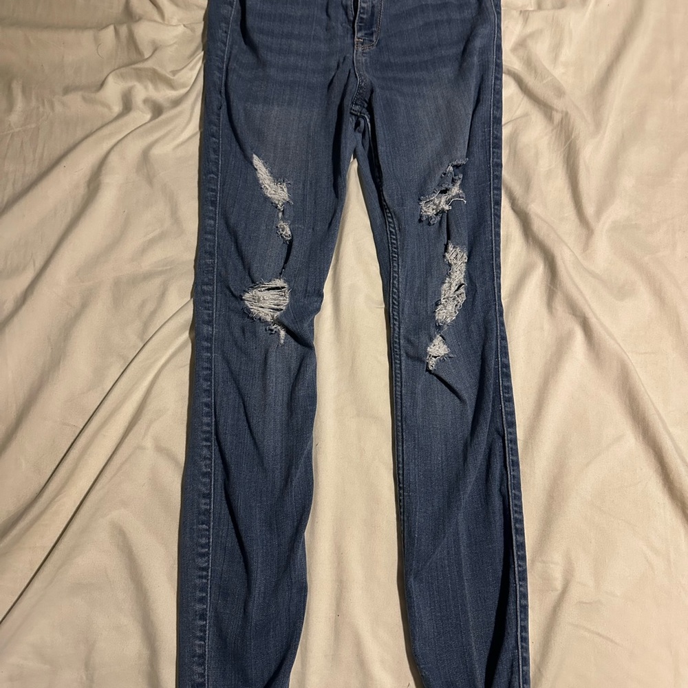 Distressed Blue Women's Jeans